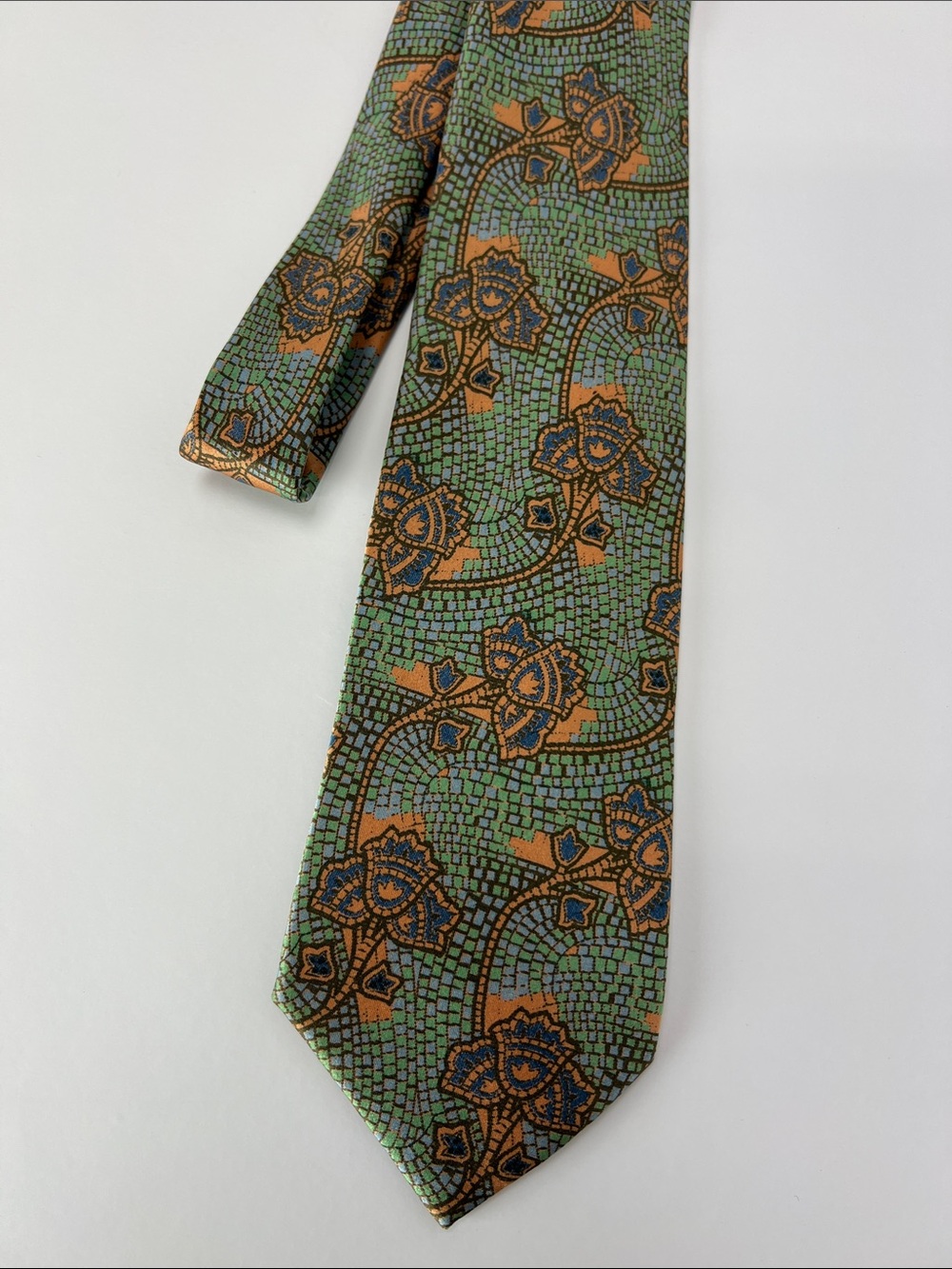 Stefano Ricci Silk Tie Made In Italy Designer Floral Mosaic
